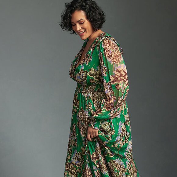 Odetta Ruffled V-Neck Dress - Picture 7 of 9